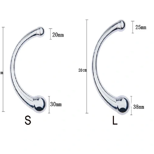 Stainless Elegant Anal Double 5858 Hook Ended Steel 0726